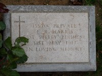 Struma Military Cemetery - Harris, Ernest Reginald